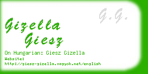 gizella giesz business card